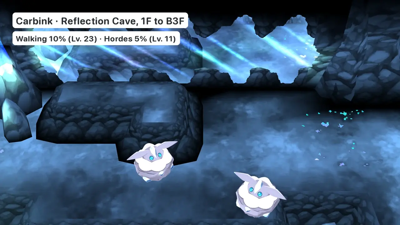 Carbink in Reflection Cave Pokémon Y, not Diancie