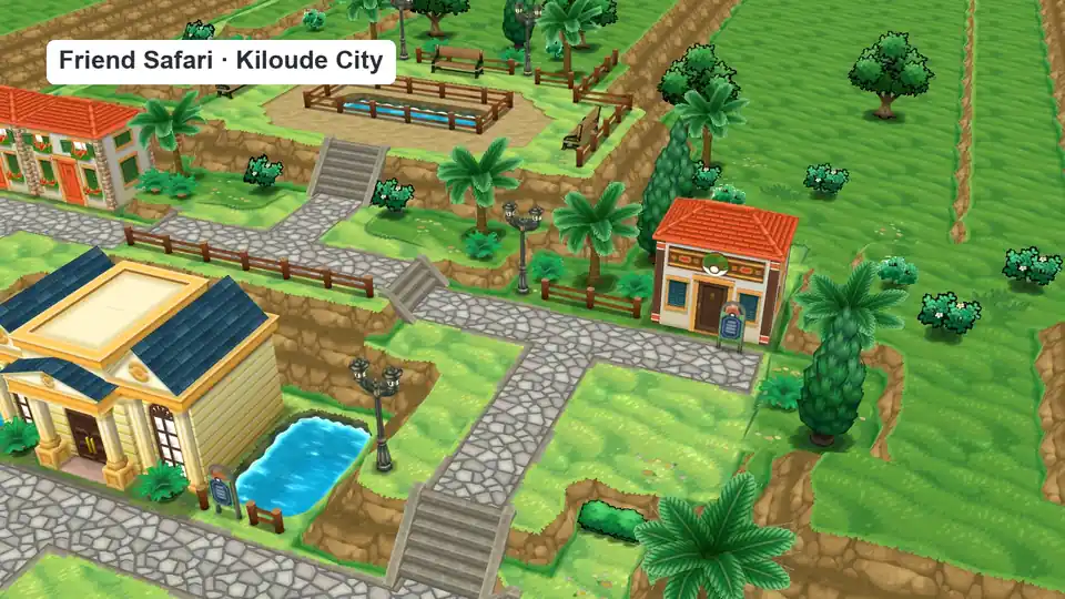 Friend Safari building on the upper east side of Kiloude City in Pokémon X and Y