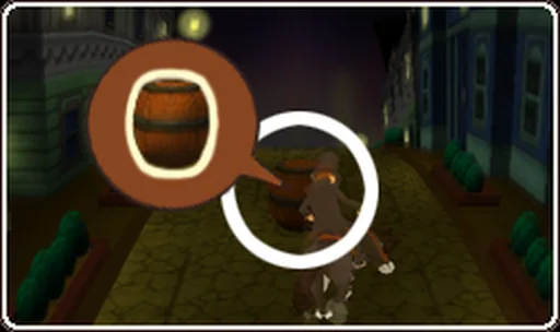 A barrel in the horse's path, circled