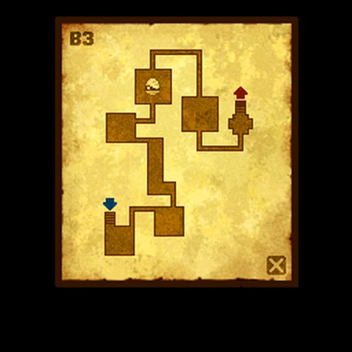 In-game map of Ruins B3