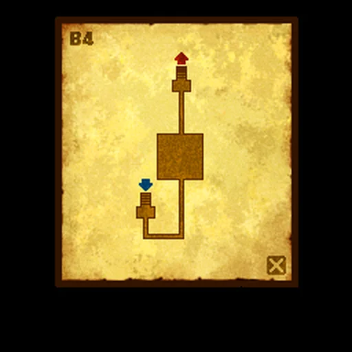 In-game map of Ruins B4