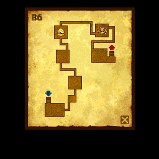 In-game map of Ruins B6