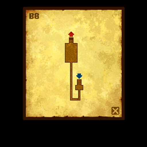 In-game map of Ruins B8