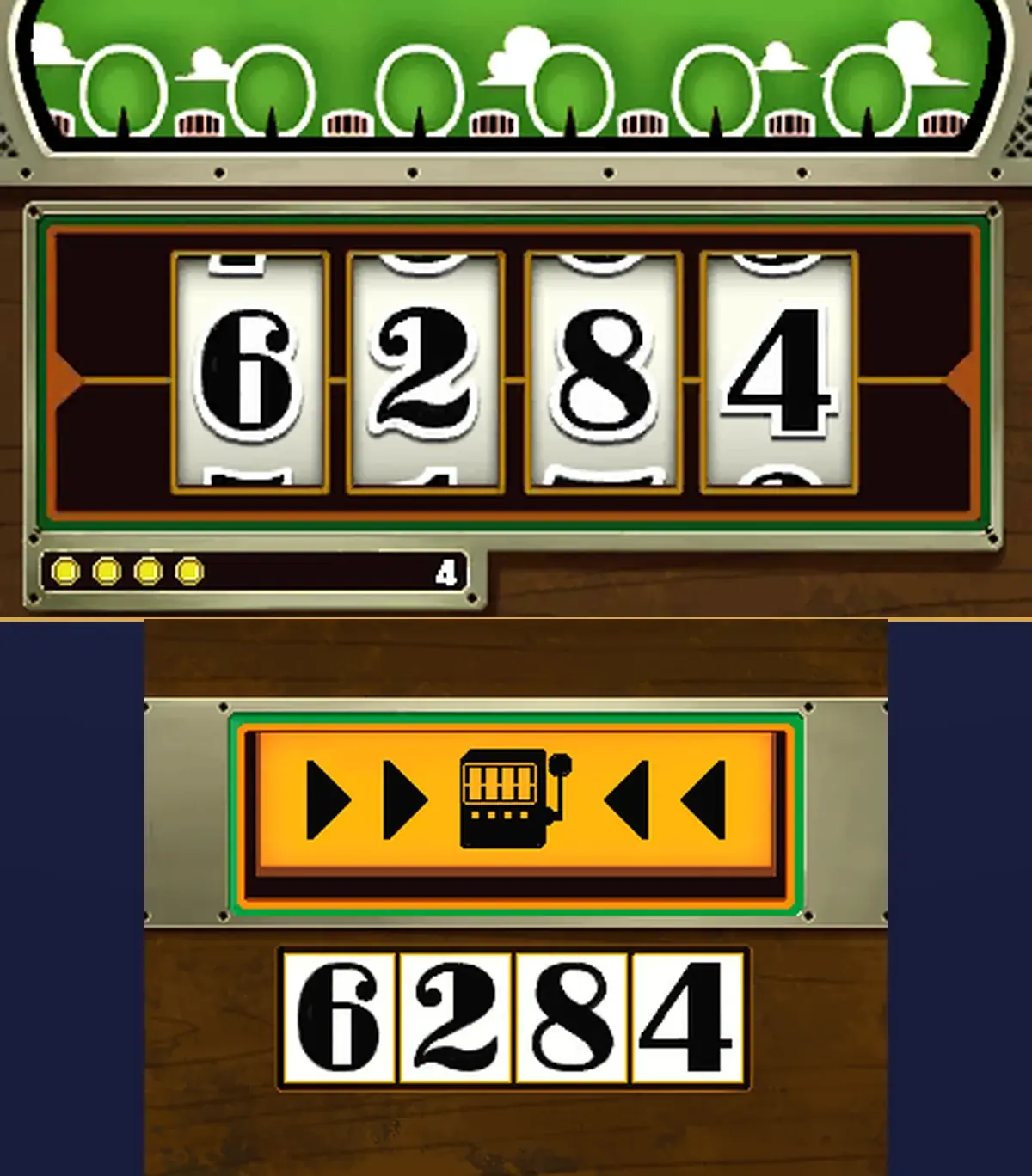The prediction and the next slot-machine display.
