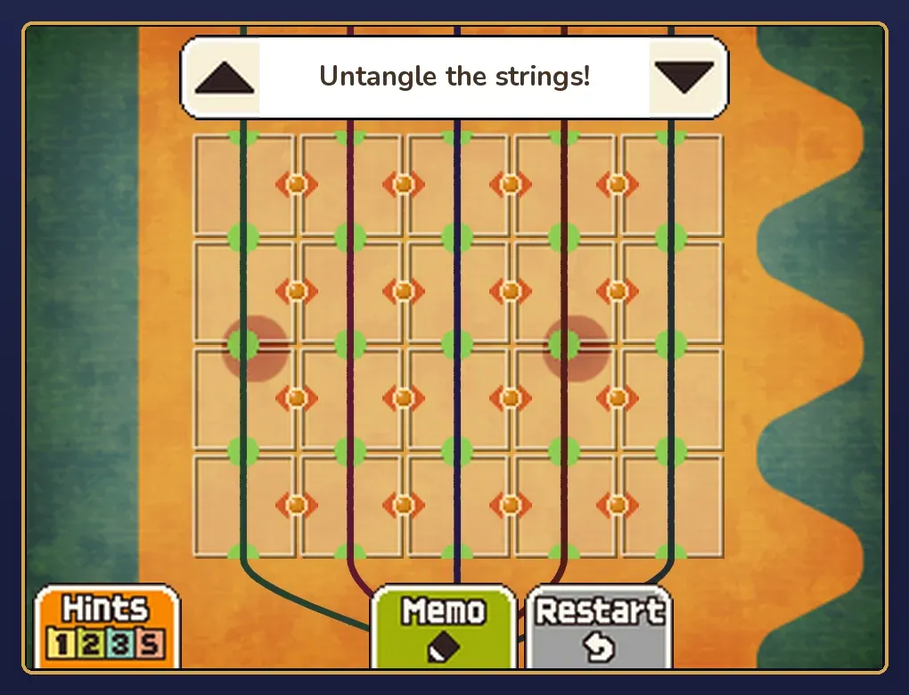 The five strings after the six taps.