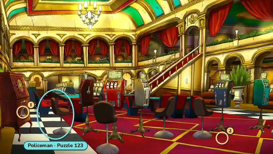 The policeman in the Casino.