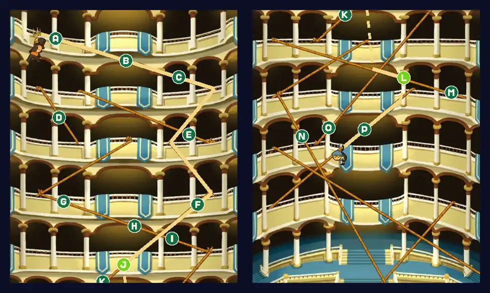 Alternative route with J and L selected, before starting the rescue.