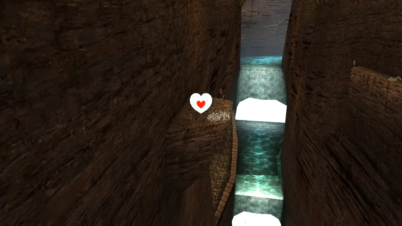 Gerudo Valley crate on the canyon ledge with a Piece of Heart, Ocarina of Time 3D
