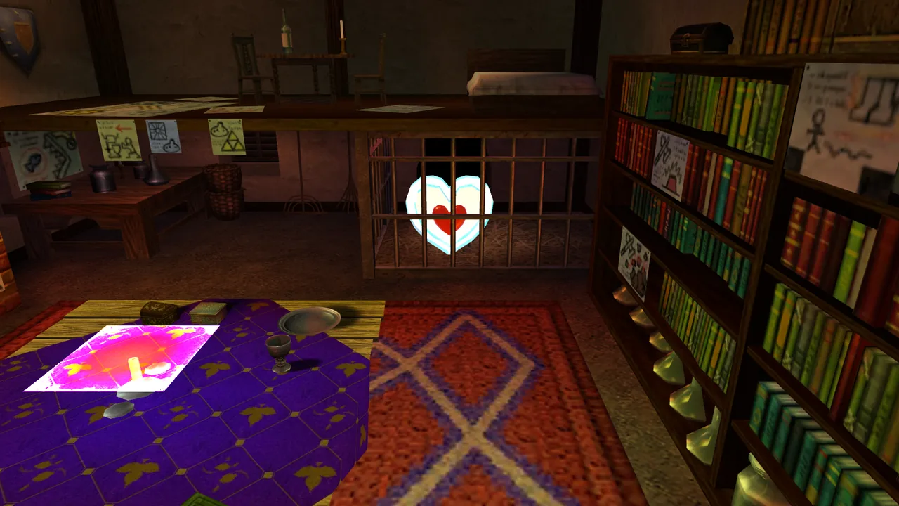 Ocarina of Time 3D Piece of Heart in the cow cage inside Impa’s House in Kakariko Village