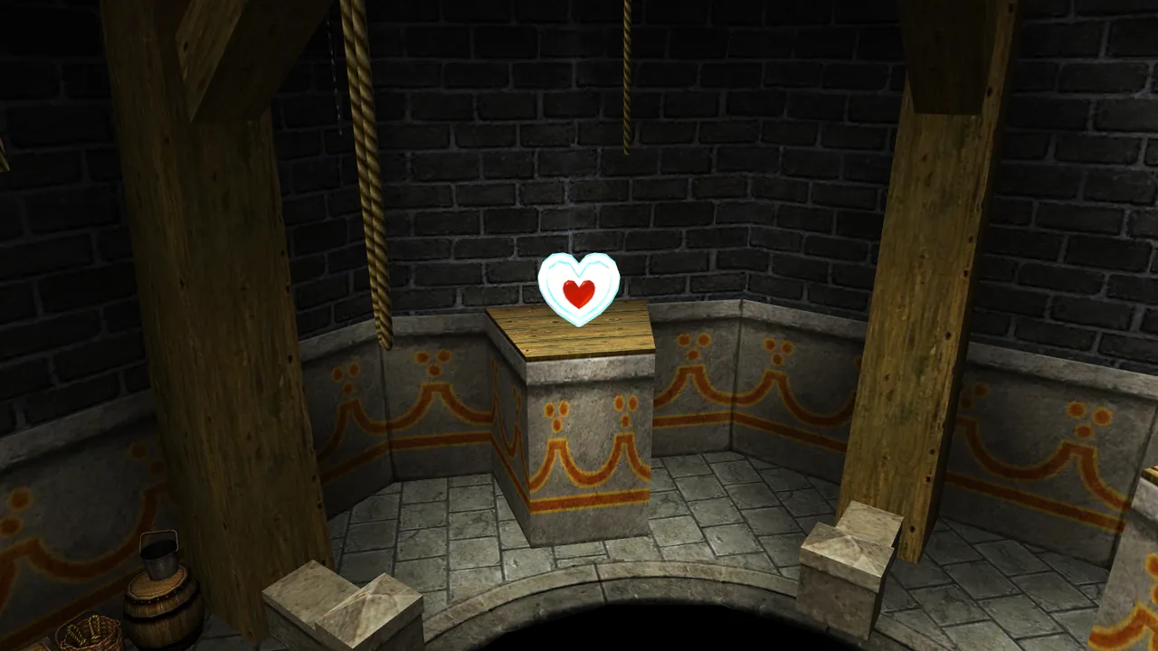 Kakariko windmill Piece of Heart on the high ledge, Ocarina of Time 3D