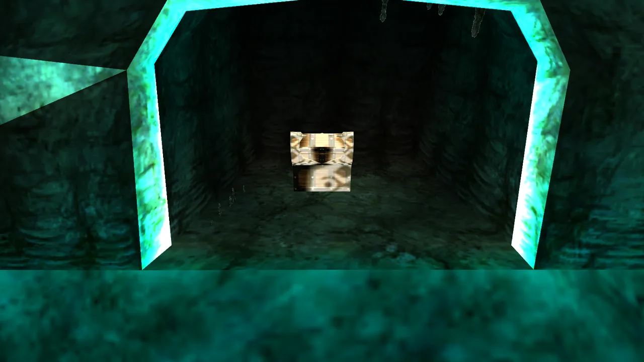 Zora’s Domain chest behind the waterfall that appears after lighting the torches, Ocarina of Time 3D