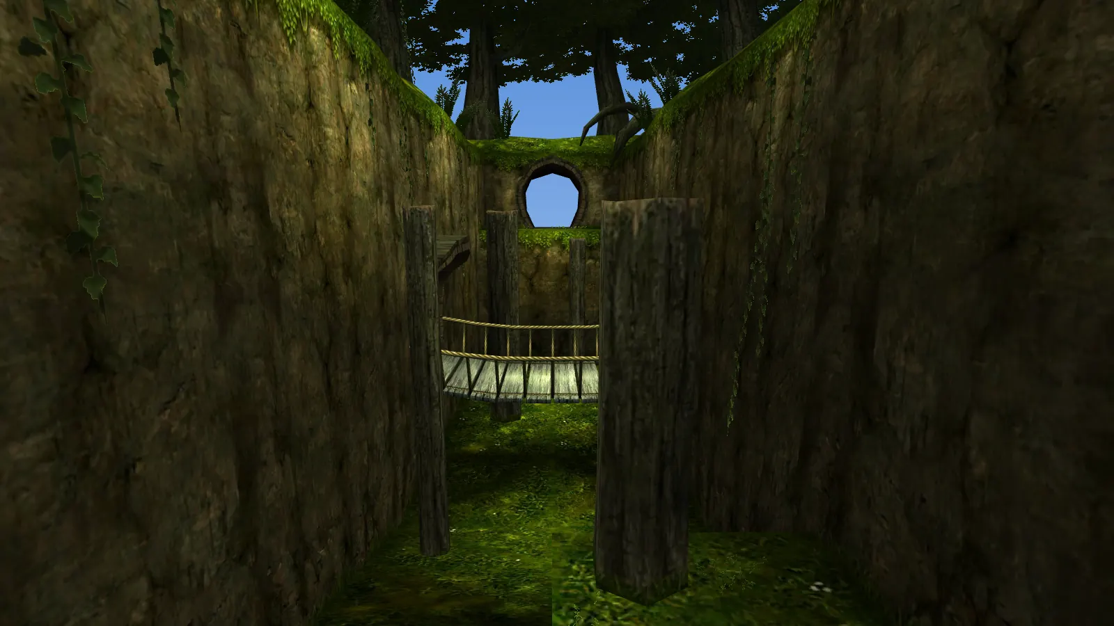 The Lost Woods bridge between Kokiri Forest and Hyrule Field, the finish of the race